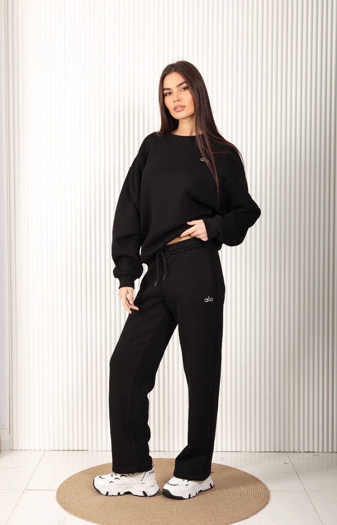 Alo yoga Siyah Kadın Oversize takım - Görsel 3