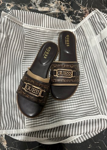 Guess Kahverengi Tokalı Terlik - Görsel 2