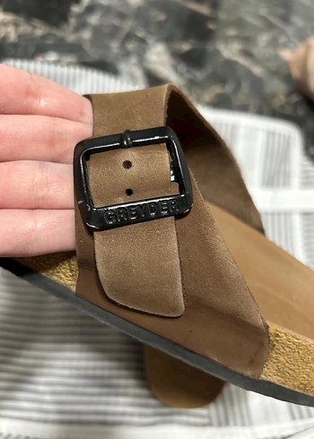 Kahverengi Deri Erkek Terlik - Görsel 2