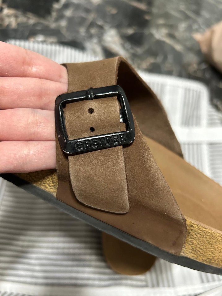 Kahverengi Deri Erkek Terlik - Görsel 2