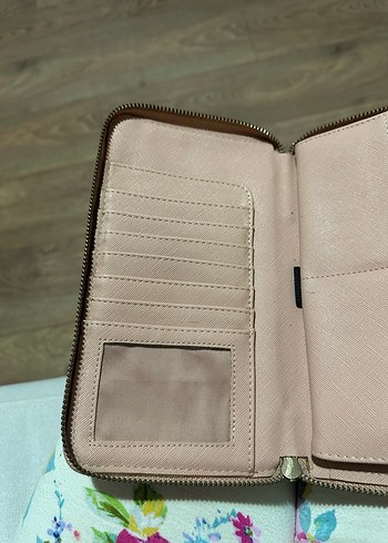 Stradivarius Pembe Deri Fermuarlı Kadın Cüzdan - Görsel 3