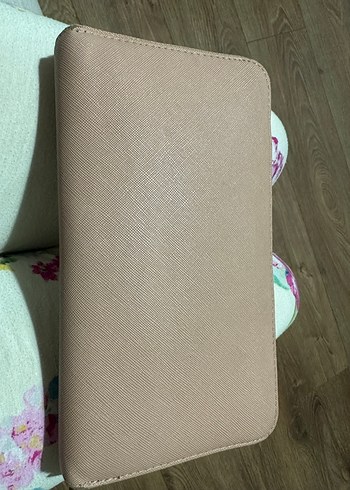 Stradivarius Pembe Deri Fermuarlı Kadın Cüzdan - Görsel 2