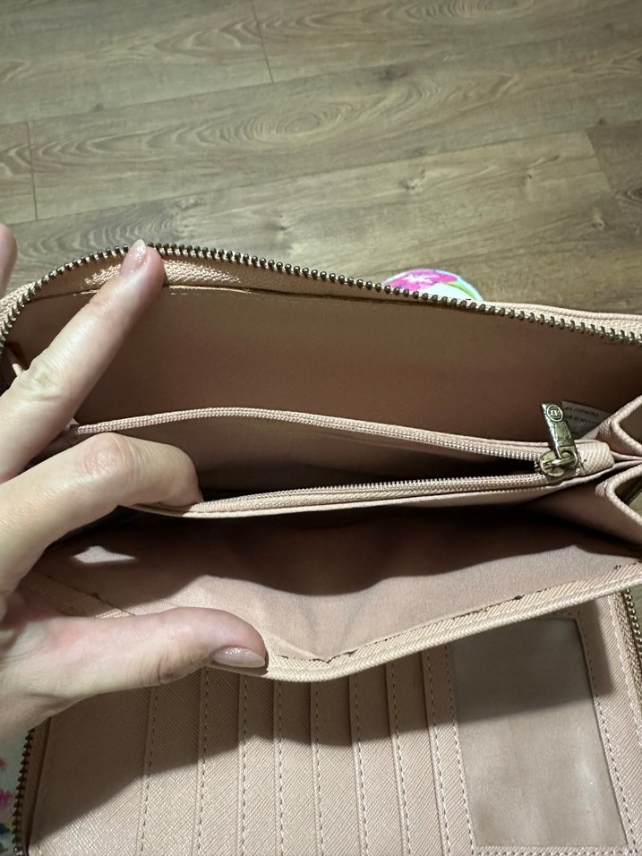 Stradivarius Pembe Deri Fermuarlı Kadın Cüzdan - Görsel 5