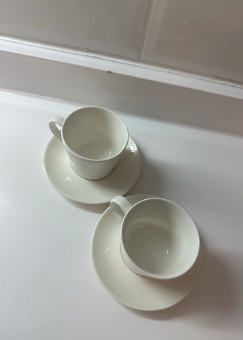 Beyaz Starbucks 2li Kahve Fincanı ve Tabağı Seti - Görsel 3