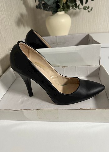 Siyah Stiletto Topuklu Kadın Ayakkabı - Görsel 7