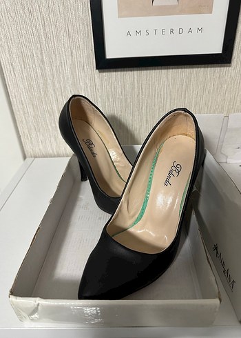 Siyah Stiletto Topuklu Kadın Ayakkabı - Görsel 6