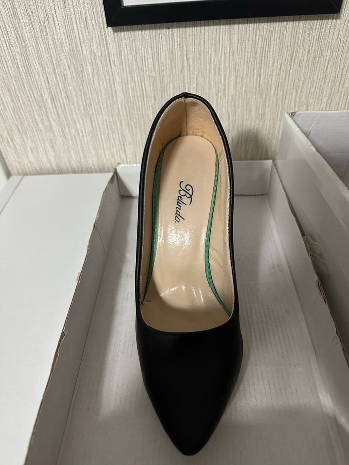 Siyah Stiletto Topuklu Kadın Ayakkabı - Görsel 4