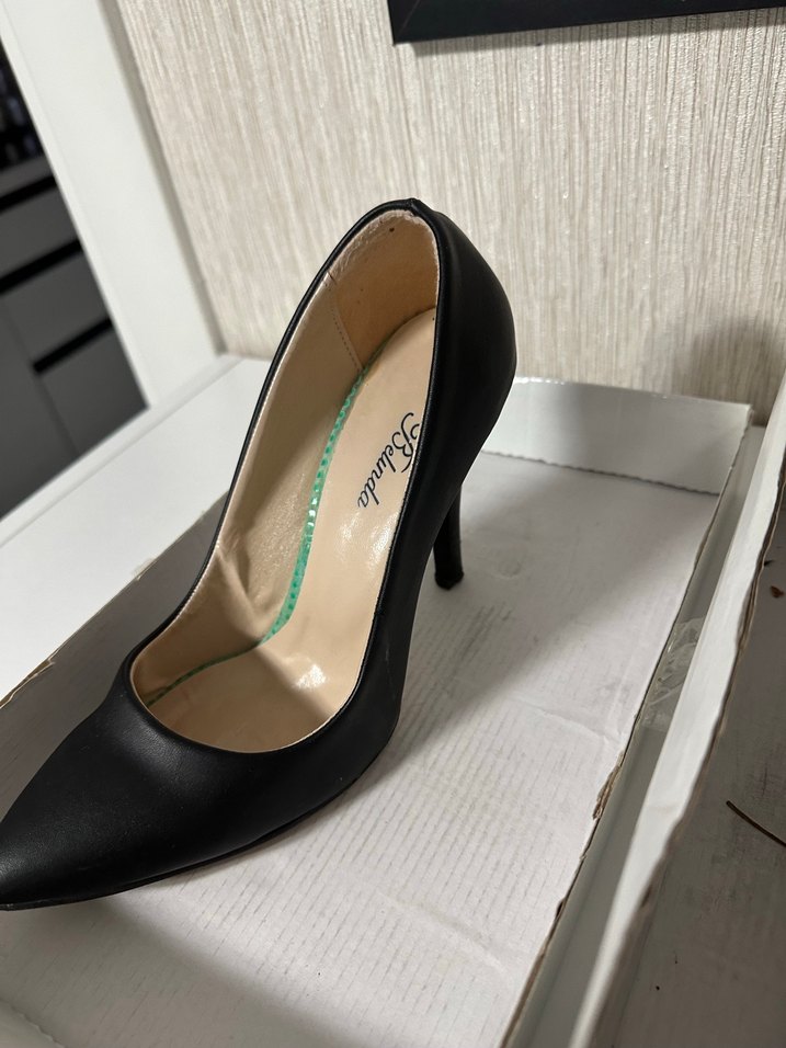 Siyah Stiletto Topuklu Kadın Ayakkabı - Görsel 5