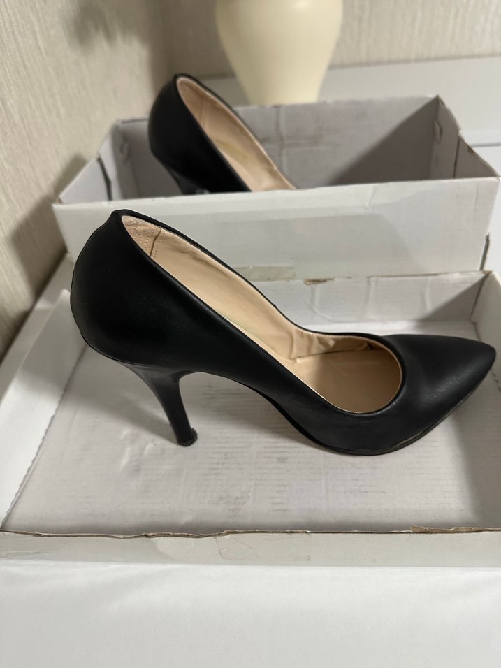 Siyah Stiletto Topuklu Kadın Ayakkabı - Görsel 2