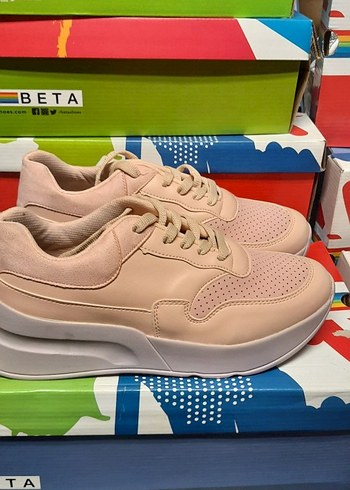 Pembe Platform Topuklu Kadın Spor Ayakkabı