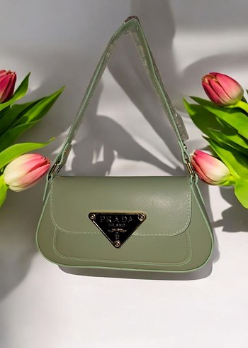 Prada Yeşil Deri Kadın Omuz Çantası