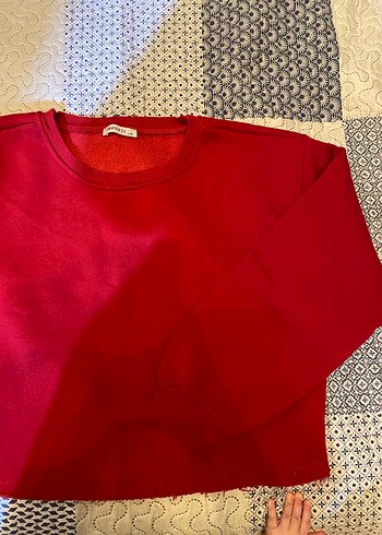 Kırmızı Salaş Kadın Sweatshirt
