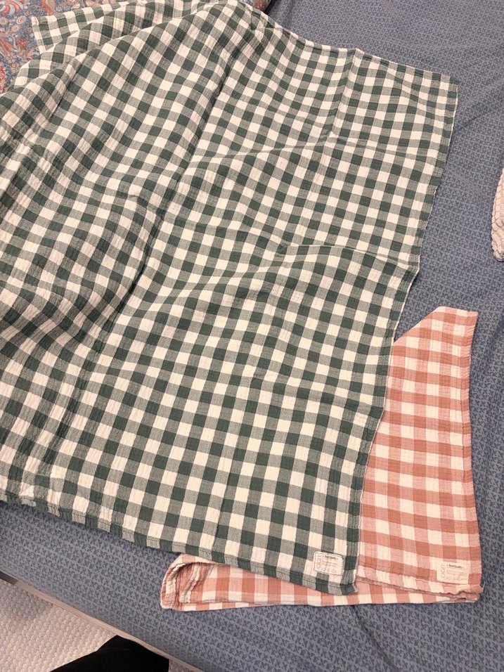 Çocuklar İçin Kareli müslin Battaniye - Görsel 2