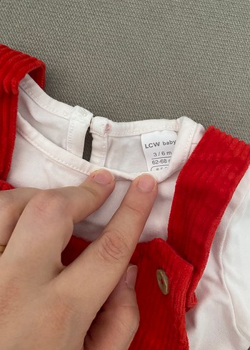 LC Waikiki Kız Çocuk Kırmızı Nakışlı Uzun Kollu Elbise