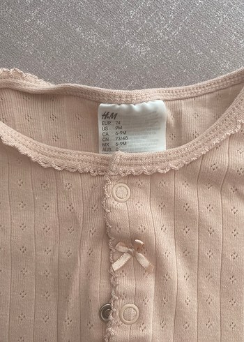H&M Düğmeli Bej Kız Bebek Tulum