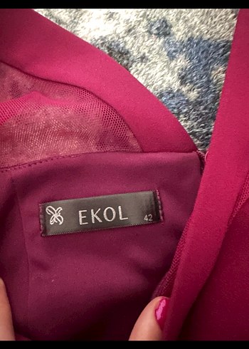 Ekol diz üstü kadın kısa abiye gece elbisesi - Görsel 6