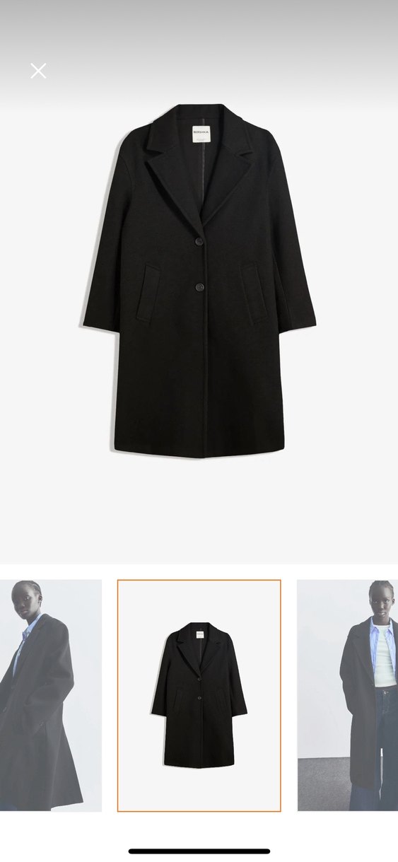 Siyah Düğmeli Uzun Kaban - Görsel 2