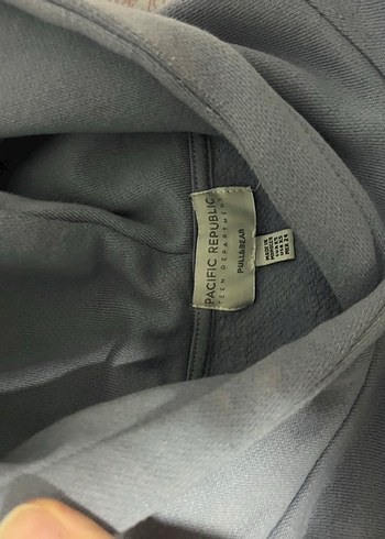 Gri Kapüşonlu Uzun Kollu Baskılı Sweatshirt - Görsel 2