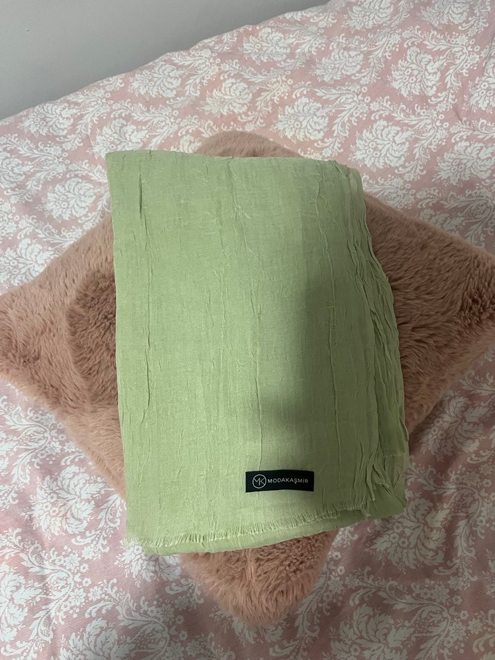 Bej Kadın Keten Bohem Tarzı Şal - Görsel 2