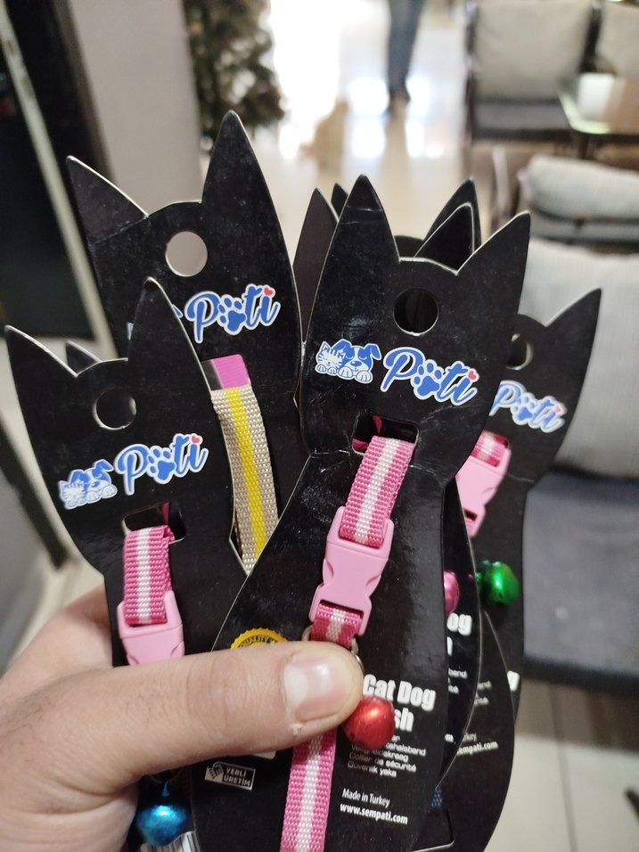 Renkli Desenli Kedi Tasması - Görsel 2