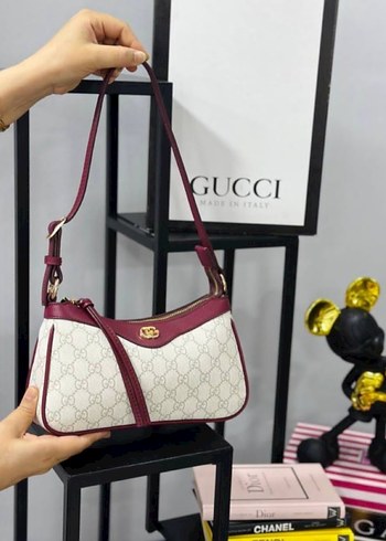 Beyaz Baskılı Gucci Kadın Omuz Çantası