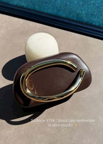 Beyaz Deri Tokalı Kadın Portföy Çanta - Görsel 5