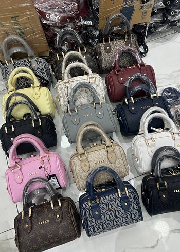 Kahverengi Deri Baskılı Kadın Çanta - Görsel 8