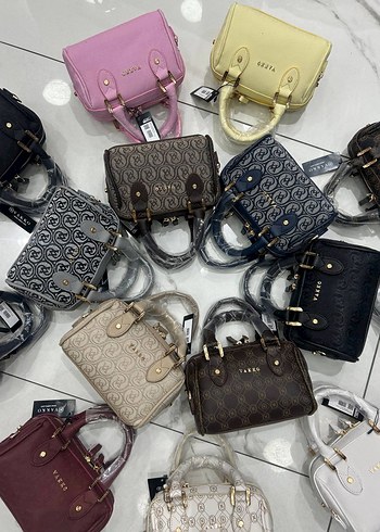 Kahverengi Deri Baskılı Kadın Çanta - Görsel 3