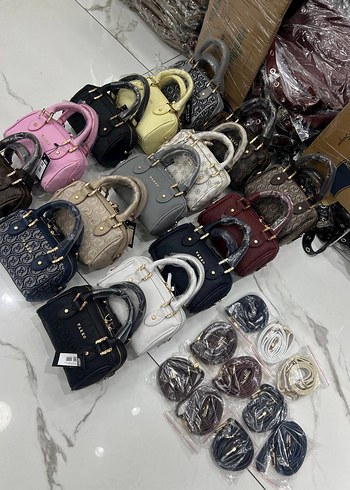 Kahverengi Deri Baskılı Kadın Çanta - Görsel 7