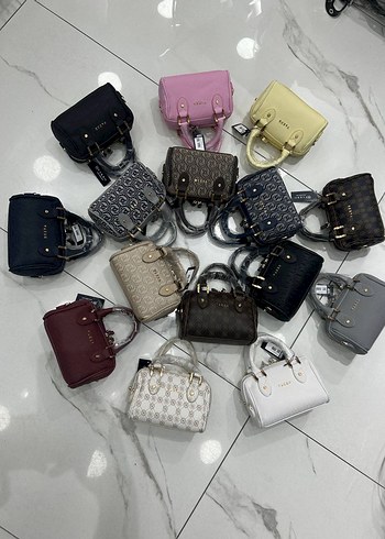 Kahverengi Deri Baskılı Kadın Çanta - Görsel 4