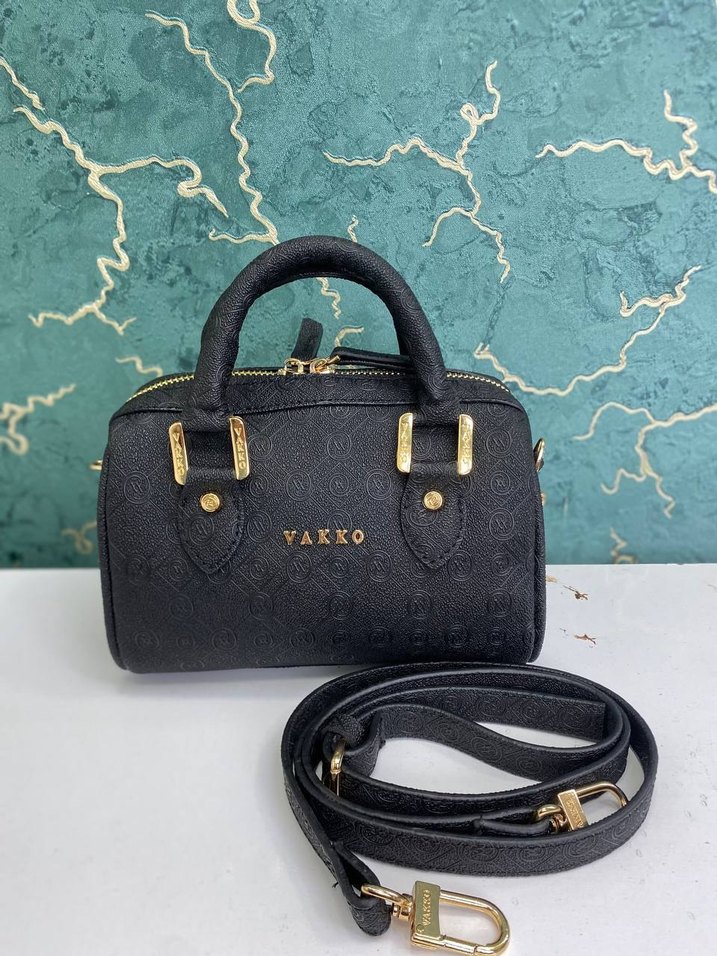 Kahverengi Deri Baskılı Kadın Çanta - Görsel 5