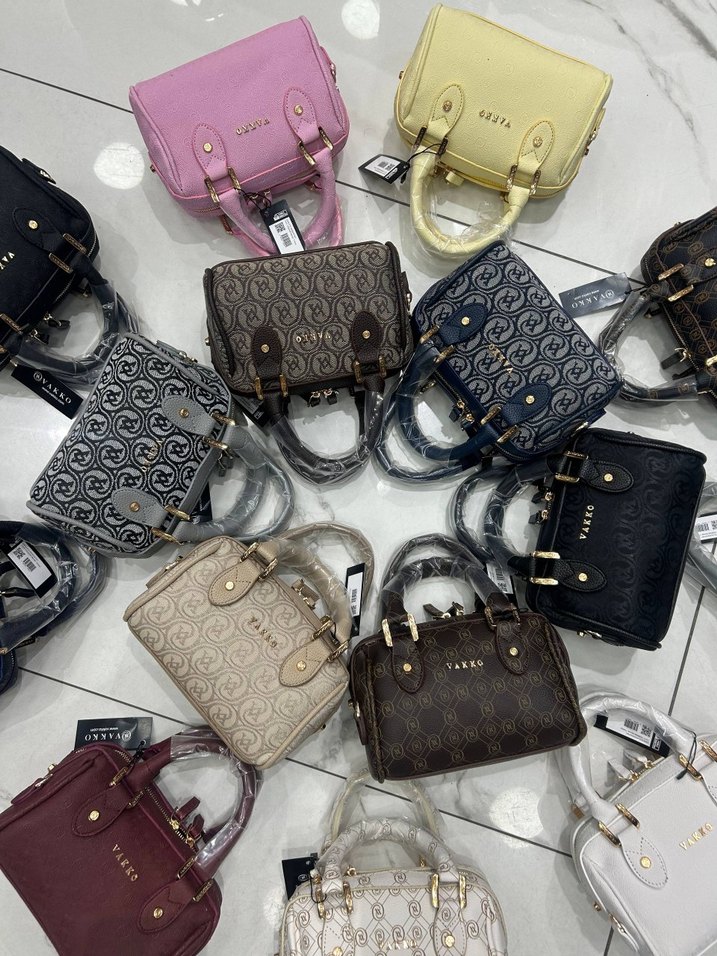 Kahverengi Deri Baskılı Kadın Çanta - Görsel 3