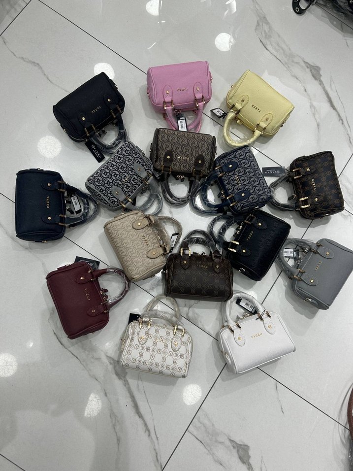 Kahverengi Deri Baskılı Kadın Çanta - Görsel 4