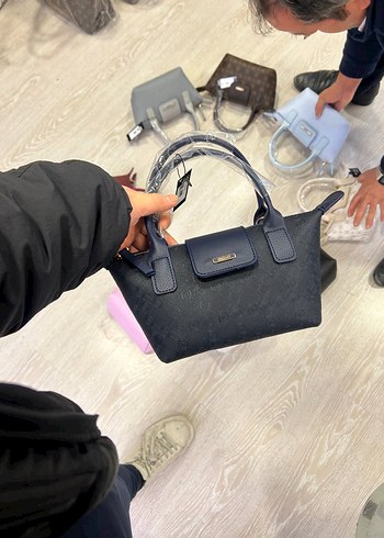 Kahverengi Baskılı Deri Tokalı Kadın Çanta - Görsel 7