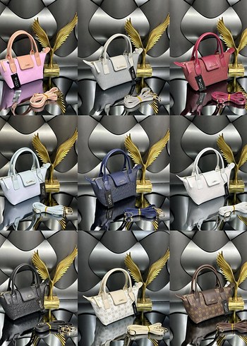 Kahverengi Baskılı Deri Tokalı Kadın Çanta - Görsel 12