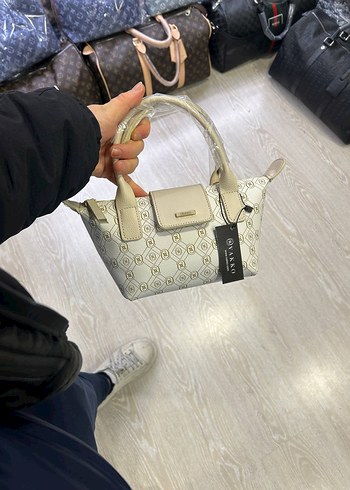 Kahverengi Baskılı Deri Tokalı Kadın Çanta - Görsel 6