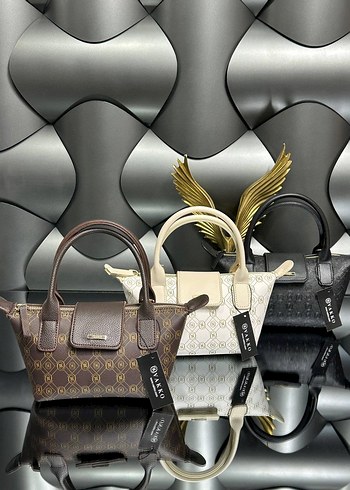 Kahverengi Baskılı Deri Tokalı Kadın Çanta - Görsel 20