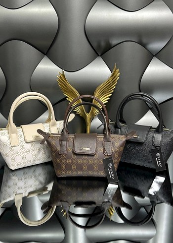 Kahverengi Baskılı Deri Tokalı Kadın Çanta - Görsel 11