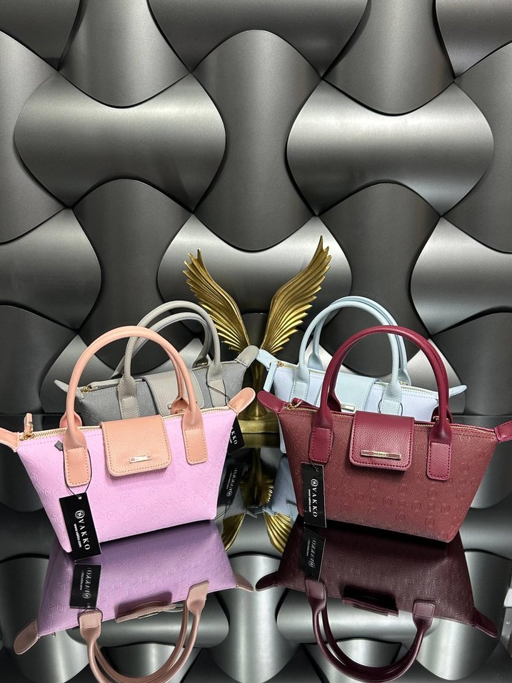 Kahverengi Baskılı Deri Tokalı Kadın Çanta - Görsel 3