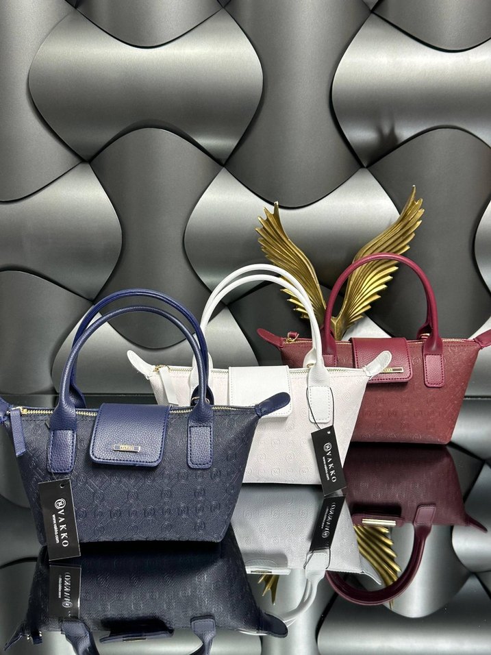 Kahverengi Baskılı Deri Tokalı Kadın Çanta - Görsel 2