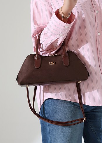 Kahverengi Zebra Desenli Deri Kadın Çanta - Görsel 2