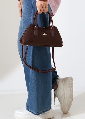 Kahverengi Zebra Desenli Deri Kadın Çanta - Görsel 4