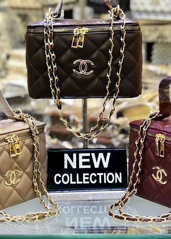 Zincir Detaylı Kahverengi İşlemeli Deri Kadın Çanta - Görsel 10