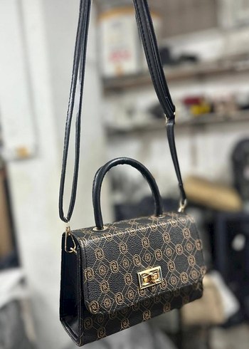 Kahverengi Desenli Deri Kadın Çanta - Görsel 3