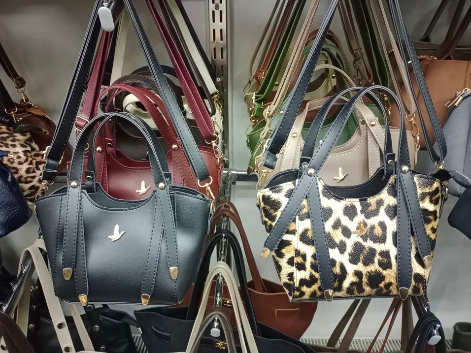 Deri Leopar Desenli Tokalı Kadın Çanta - Görsel 3