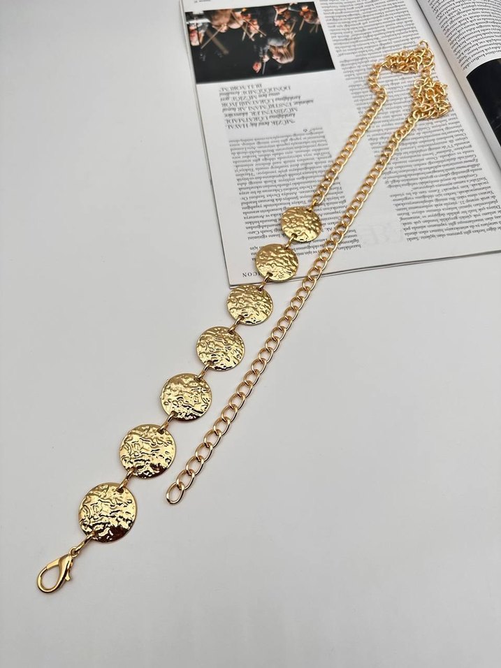 Yıldızlı Zincir Detaylı Altın Vücut Zinciri - Görsel 4