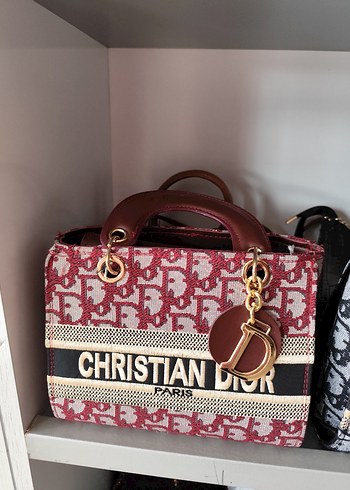 Bordo Zincir Detaylı Christian Dior Kadın Çanta
