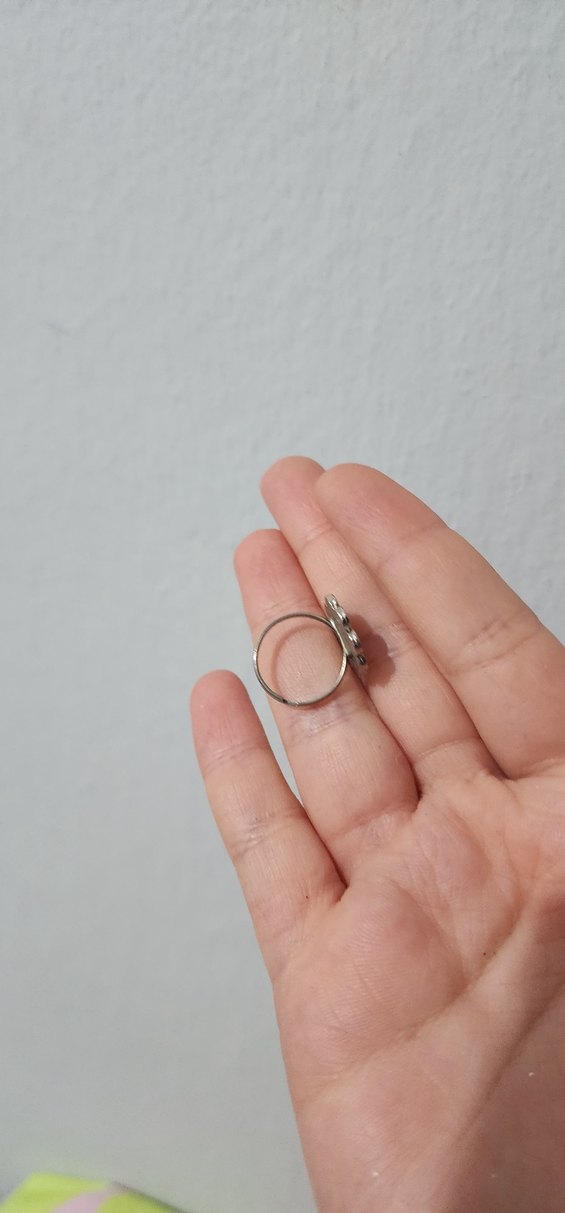 Beyaz Papatya Desenli Çocuk Yüzük - Görsel 4