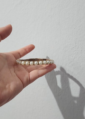 Beyaz İnci Kadın Kolye+Bileklik - Görsel 5