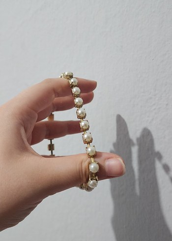 Beyaz İnci Kadın Kolye+Bileklik - Görsel 6